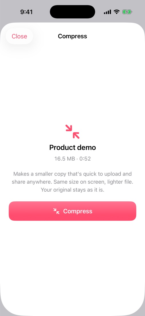 Compress screen